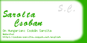 sarolta csoban business card